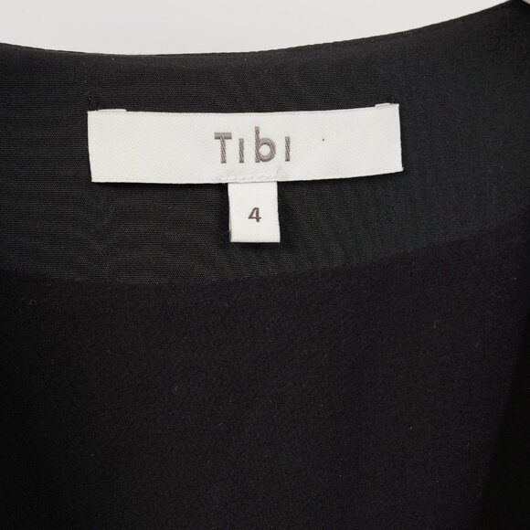 Tibi Black Silk CDC Peplum Top - Picture 8 of 10
